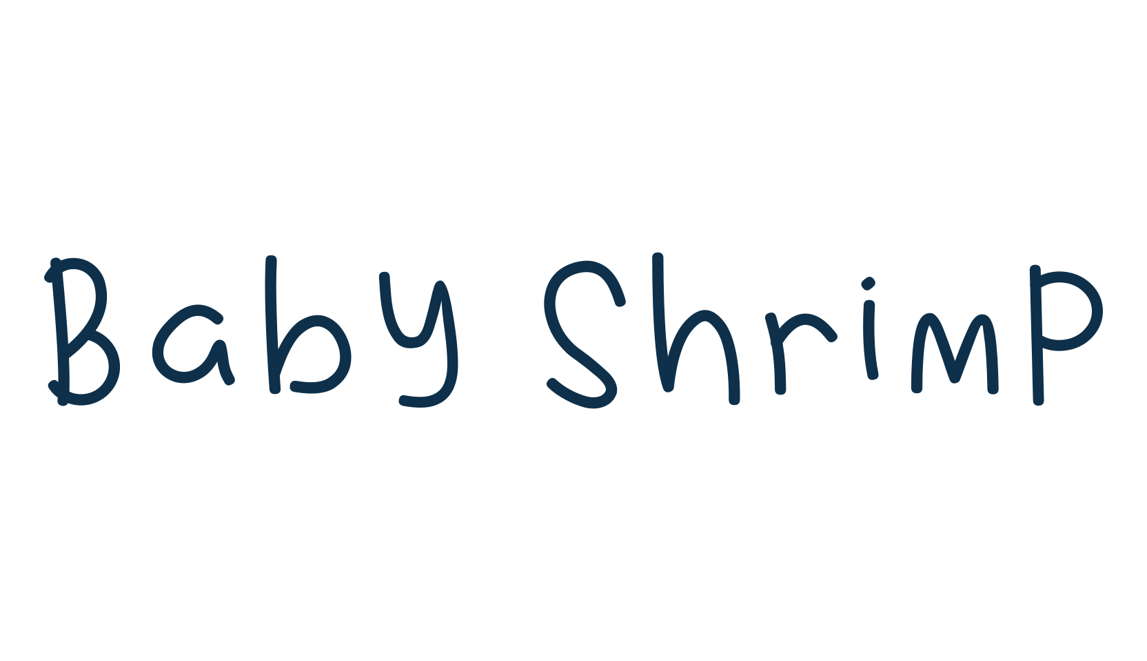 Baby Shrimp, handwriting font preview