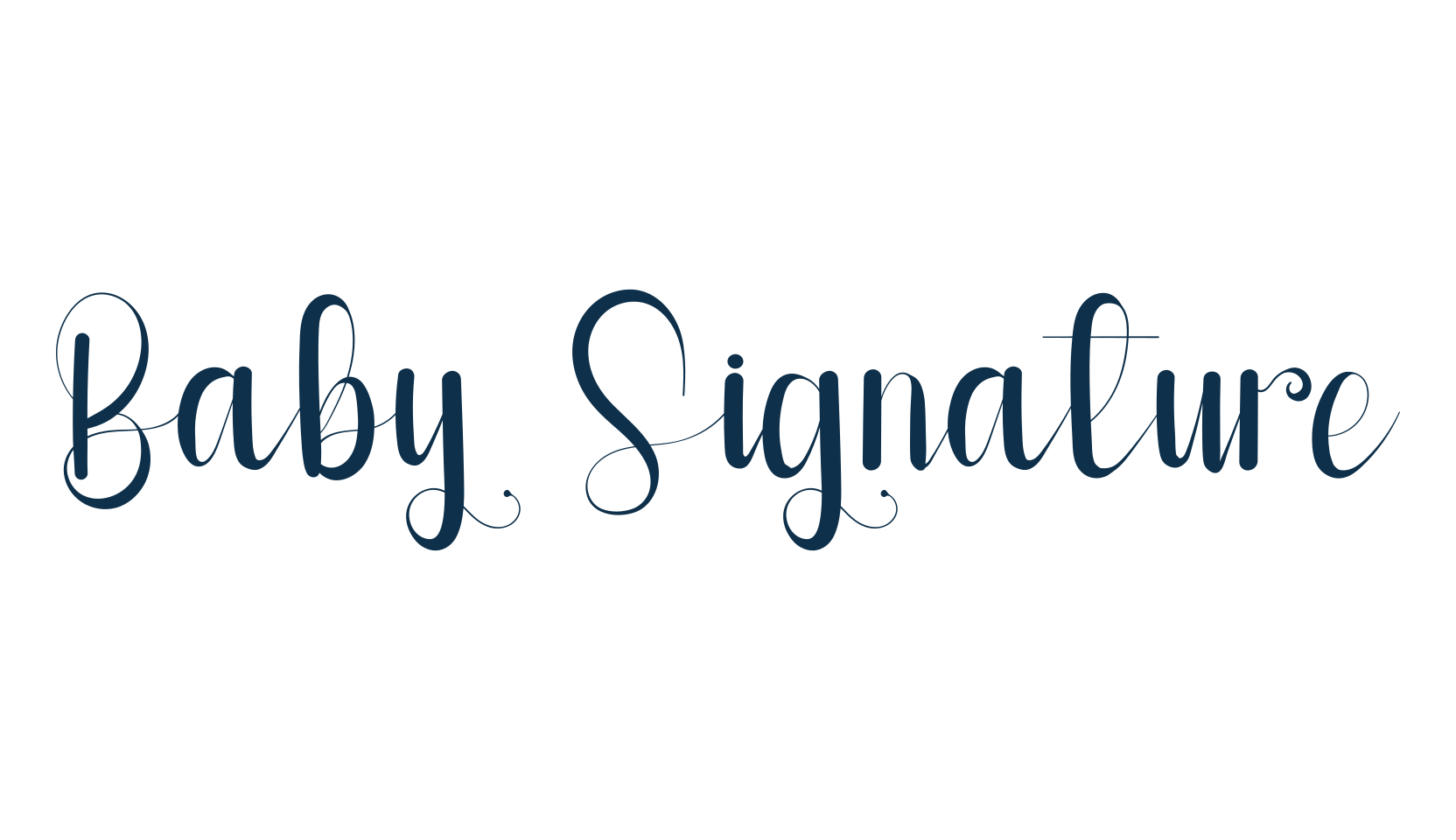 Baby Signature, script calligraphy fancy decorative font preview