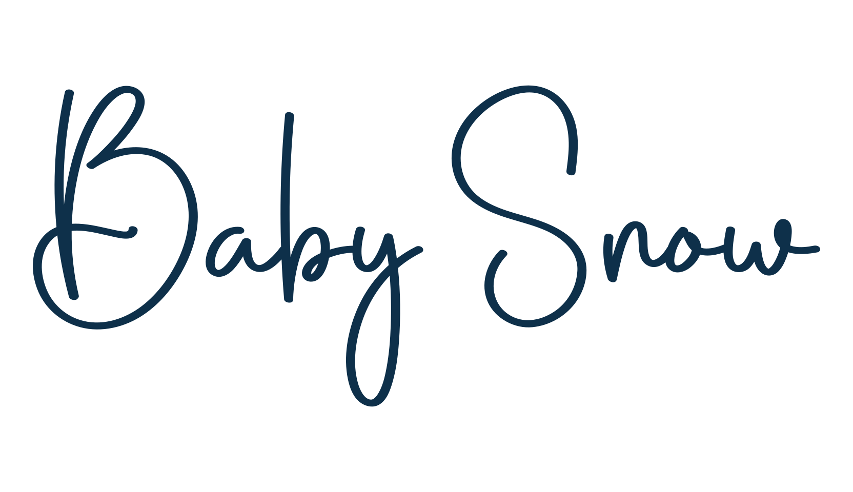 Baby Snow, script handwritten fancy decorative calligraphy font preview