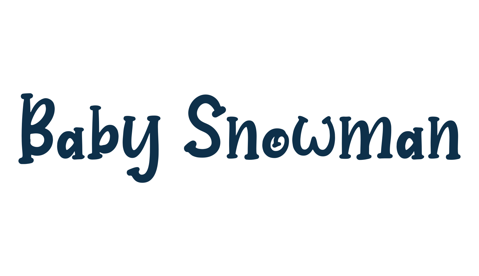 Baby Snowman, display market font preview