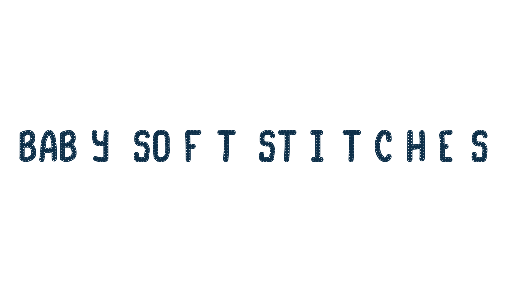 Baby Soft Stitches, fancy decorative font preview