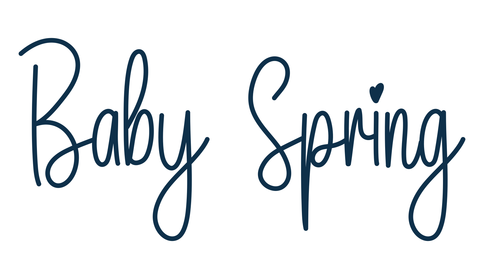 Baby Spring, handwriting font preview