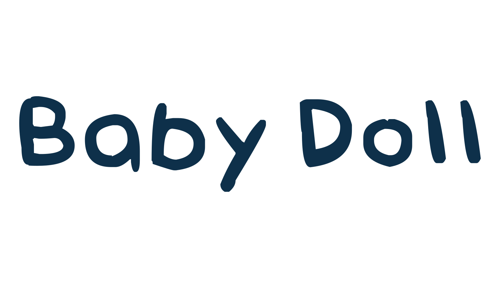 Baby Doll, handwriting font preview