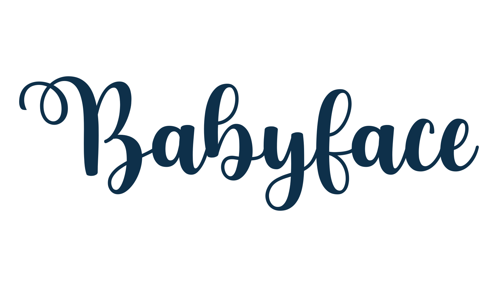 Babyface (babyface-2), fancy various decorative script calligraphy font preview