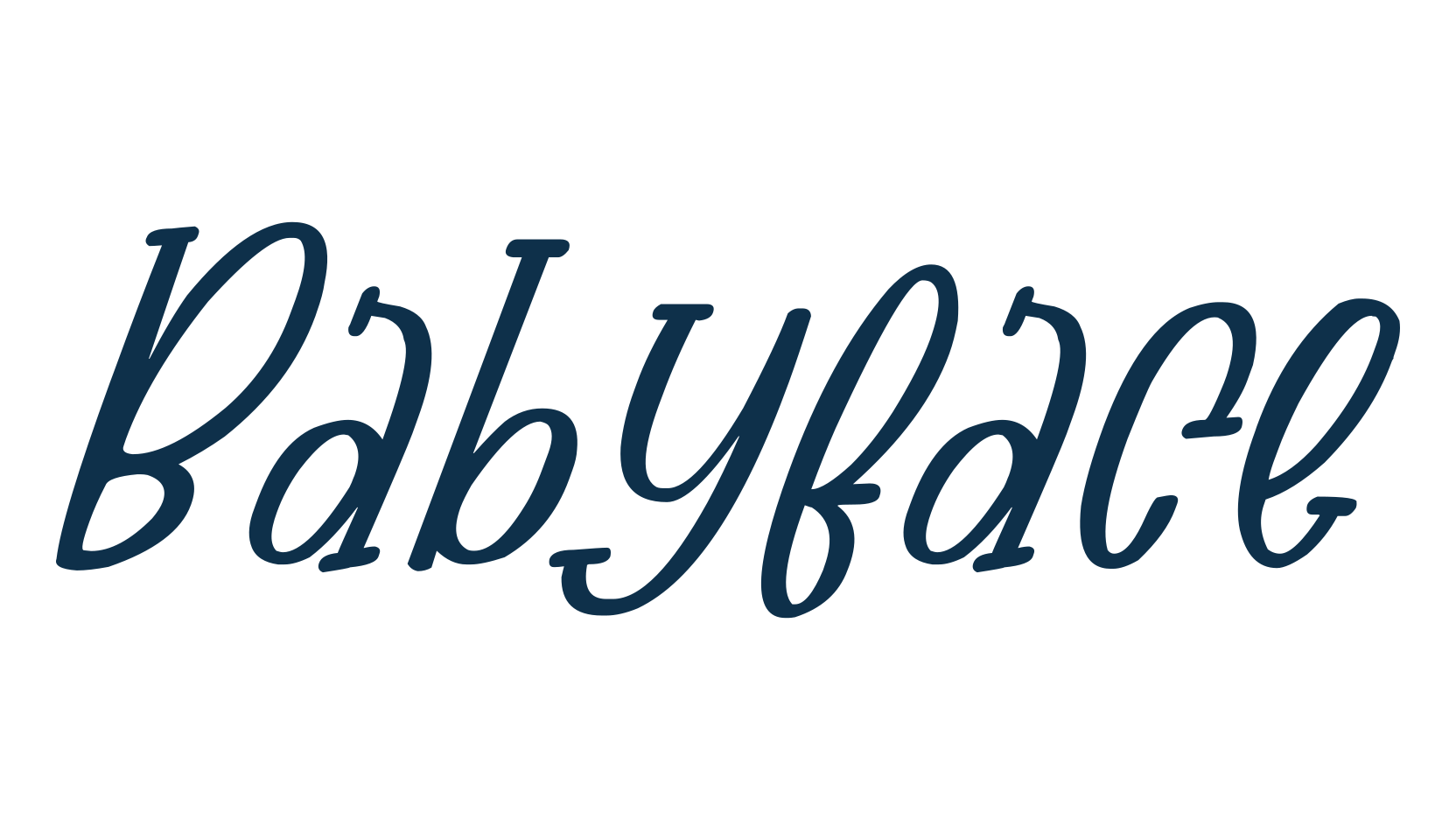 Babyface, fancy cartoon decorative font preview
