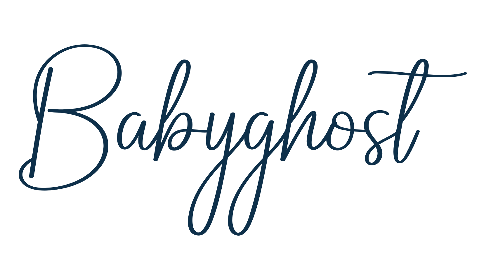 Babyghost, script handwritten fancy decorative calligraphy font preview