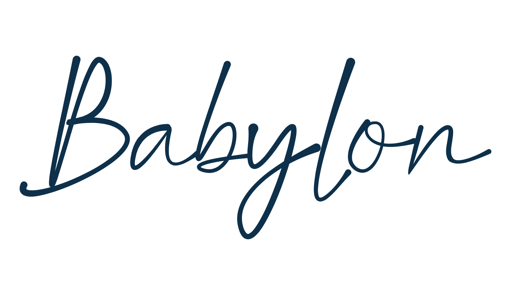 Babylon, script handwritten fancy decorative calligraphy font preview