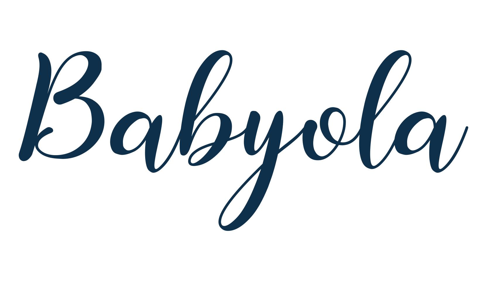 Babyola, script calligraphy fancy decorative font preview