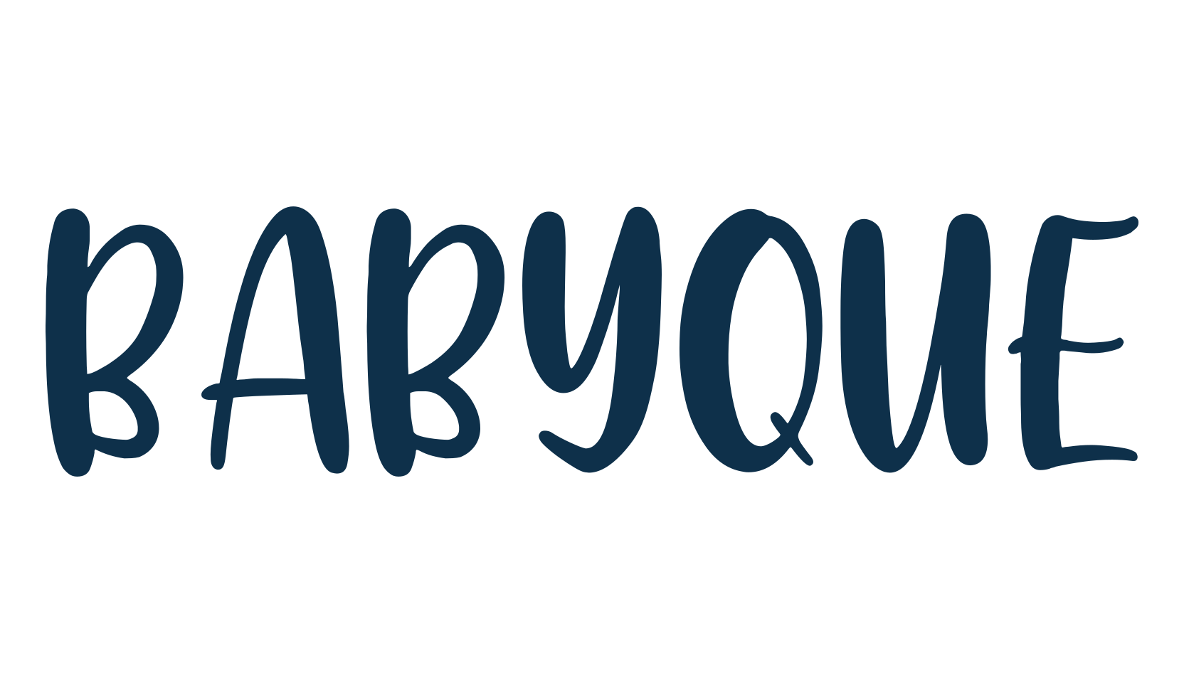 Babyque, fancy cartoon decorative font preview