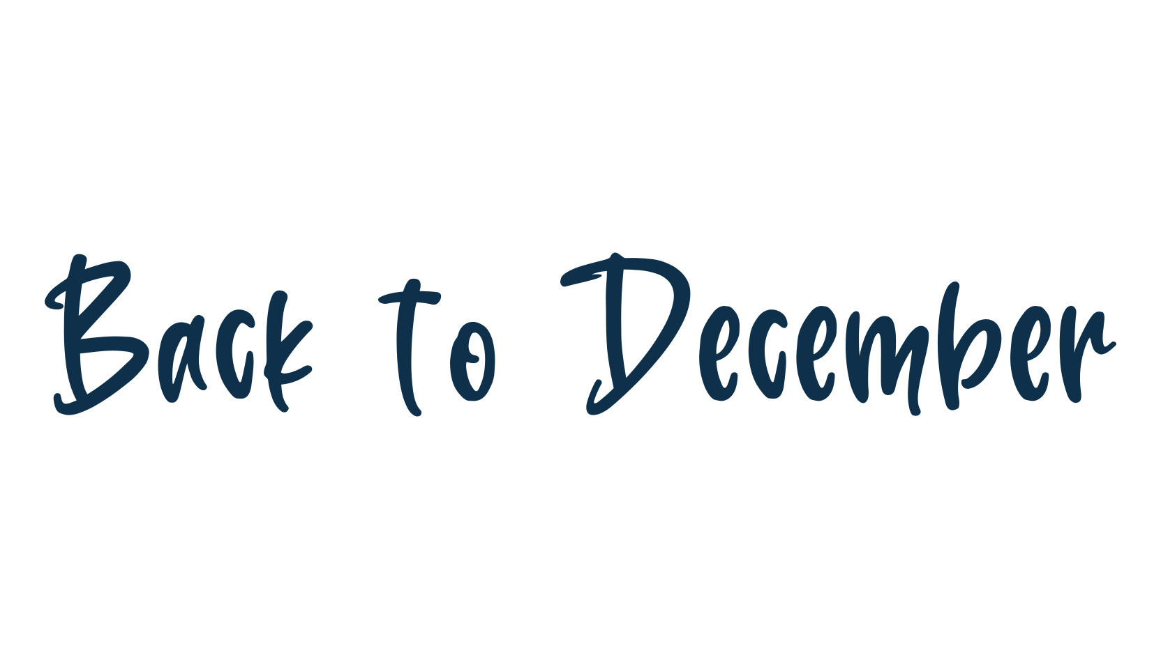 Back to December, script handwritten fancy decorative calligraphy font preview