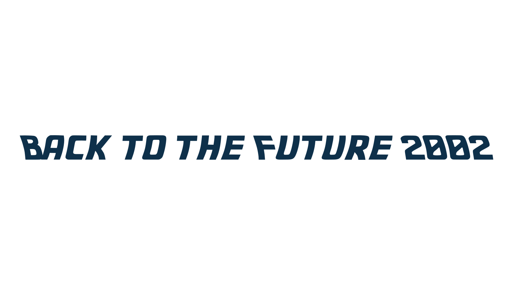 Back to the Future 2002, sci-fi font preview