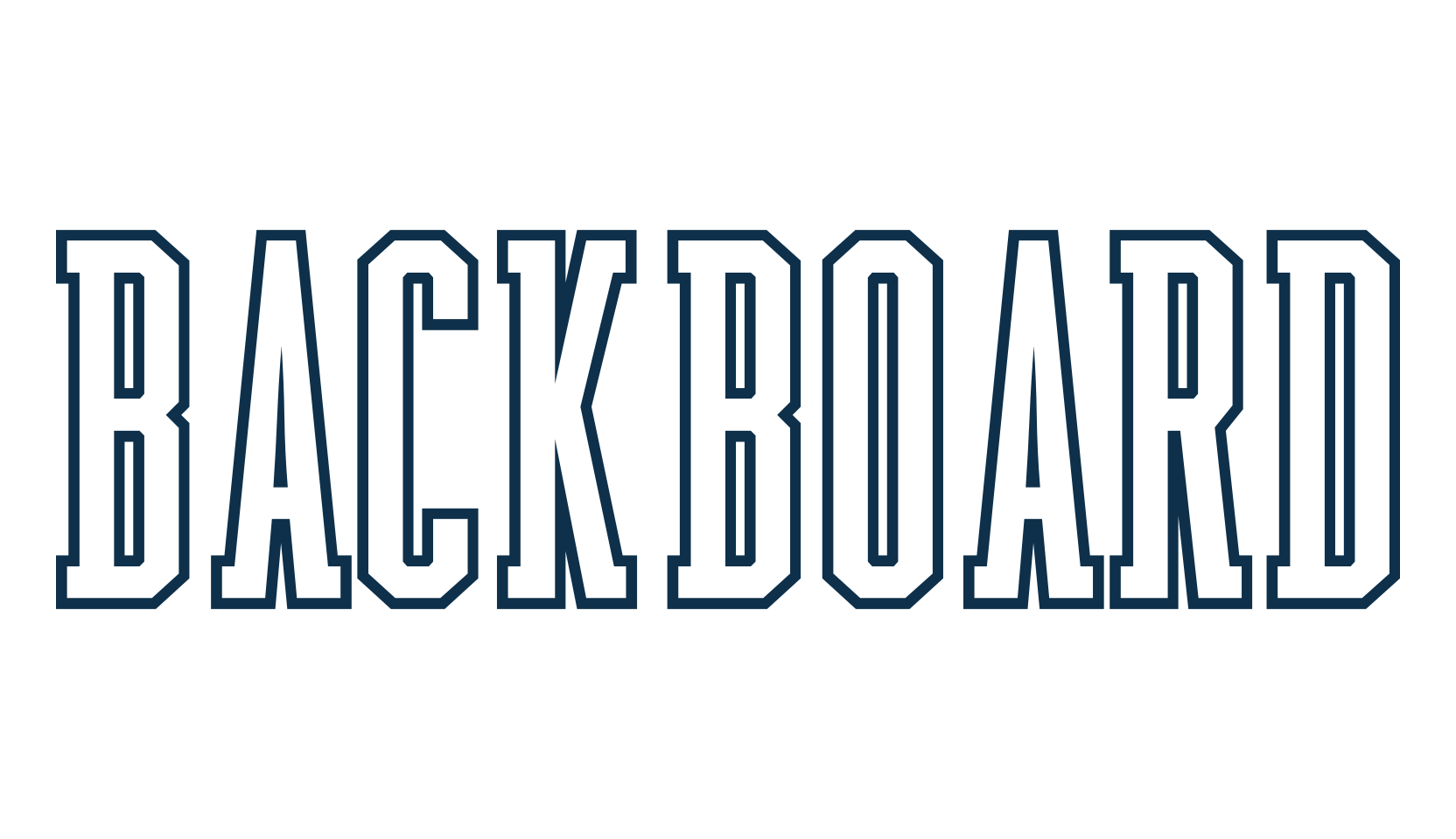 Backboard, old school font preview