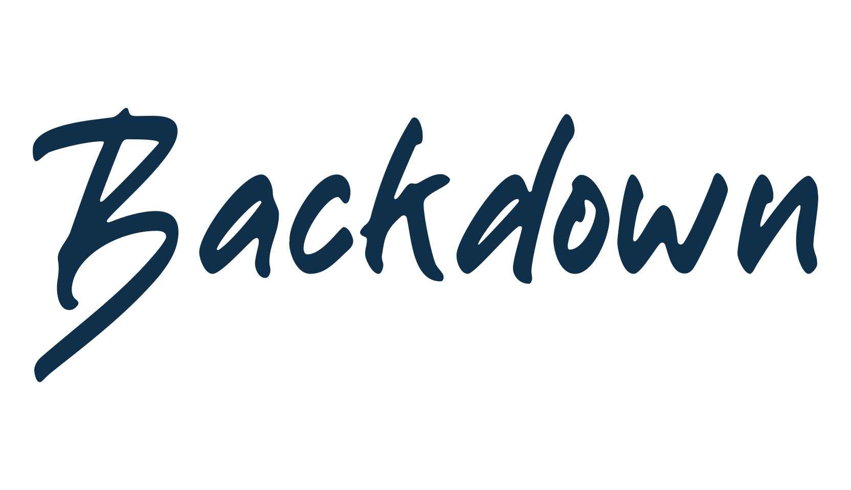 Backdown, script handwritten fancy decorative calligraphy font preview
