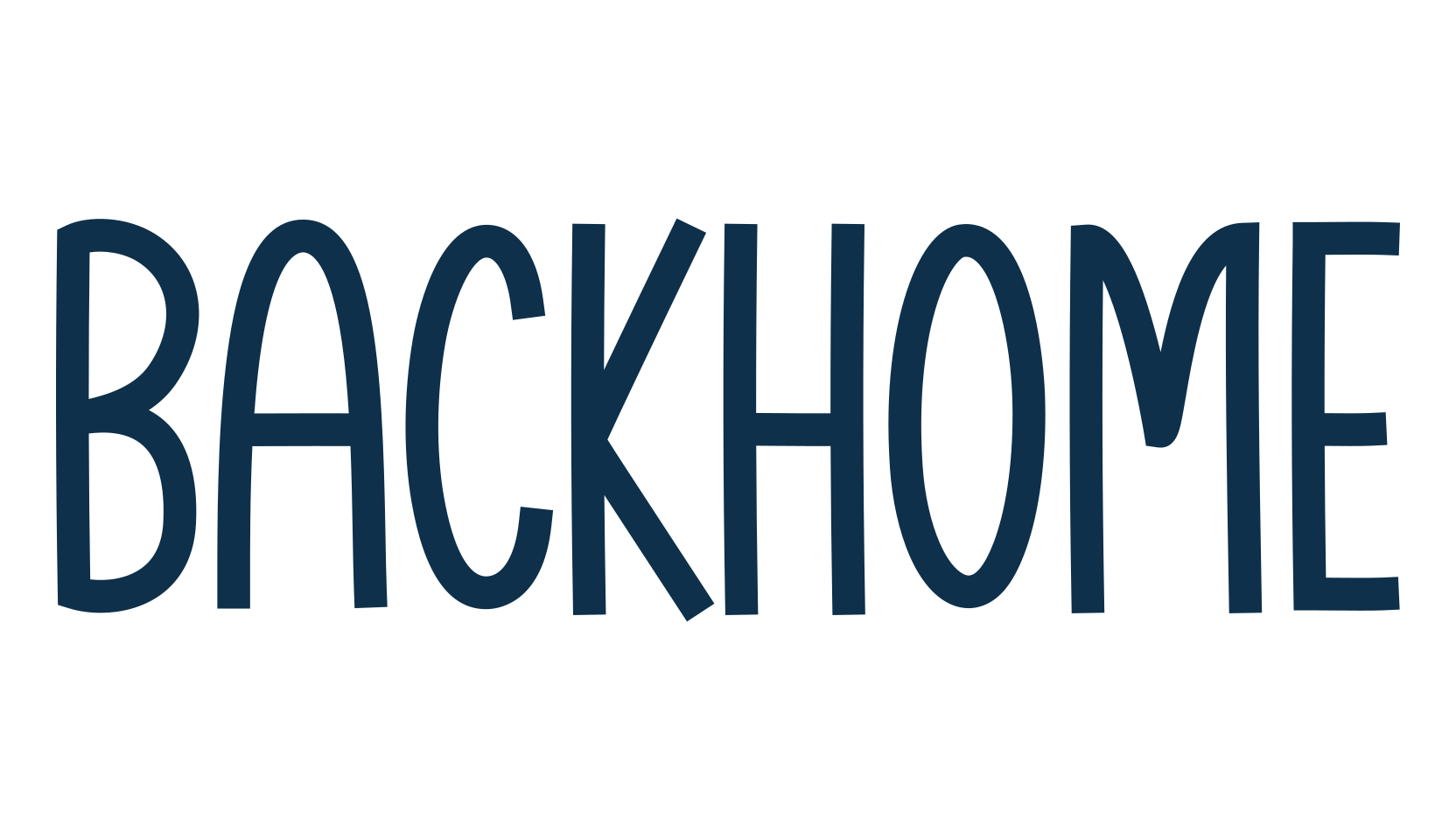 Backhome, various font preview