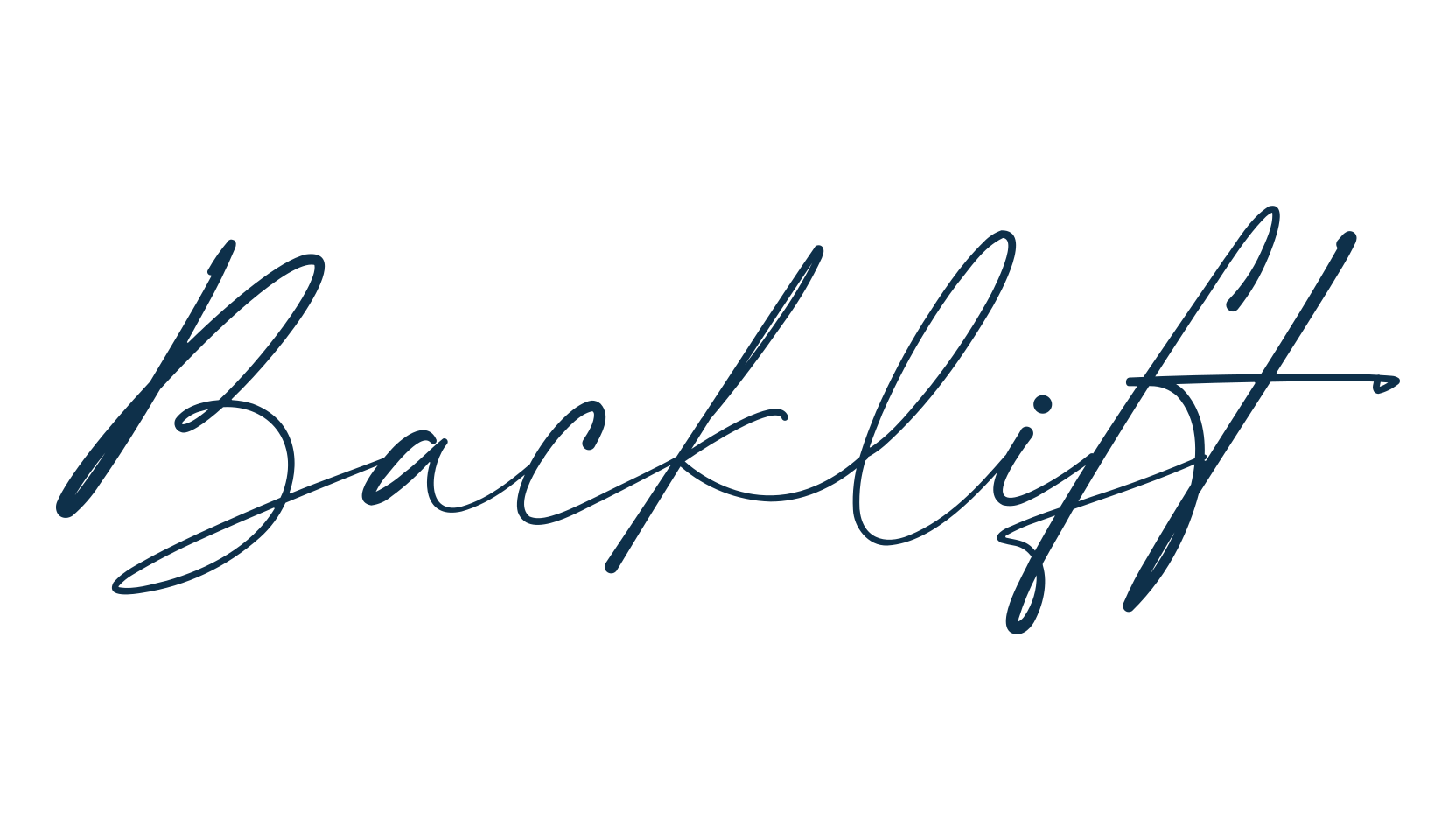 Backlift, handwriting font preview