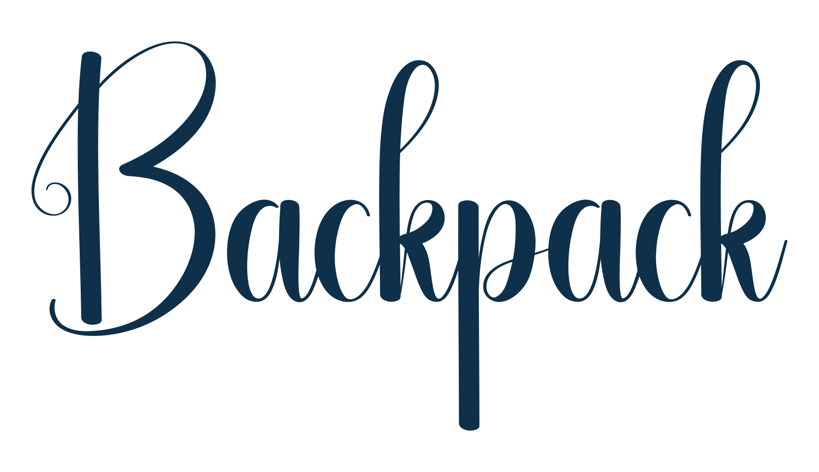 Backpack (backpack-2), fancy decorative font preview