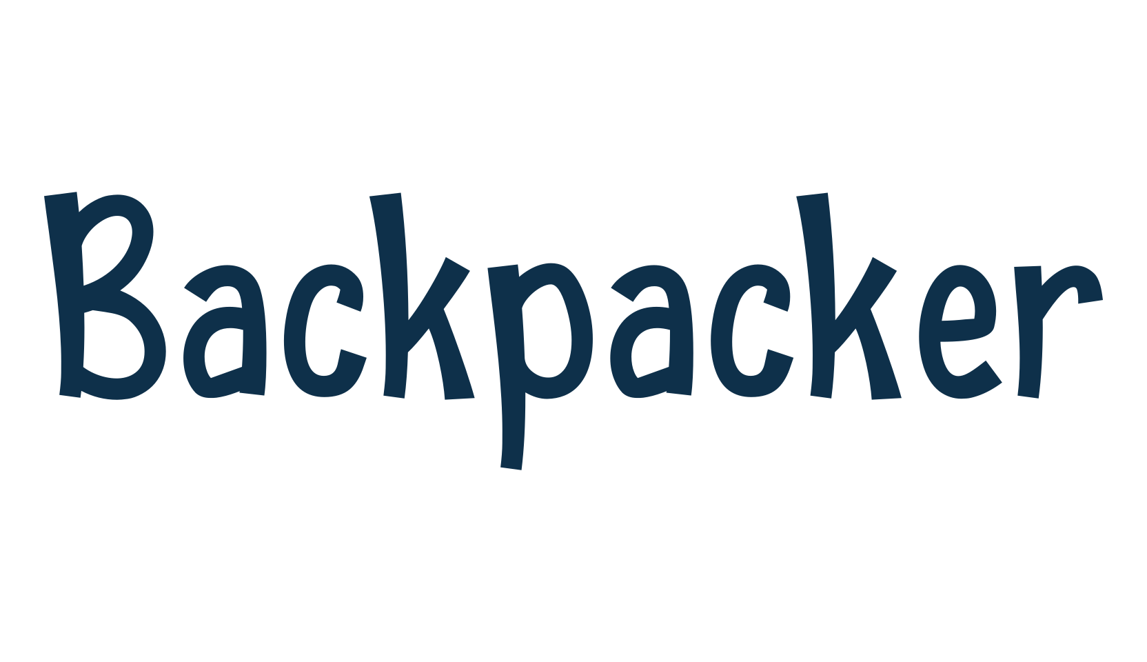 Backpacker, fancy cartoon decorative font preview
