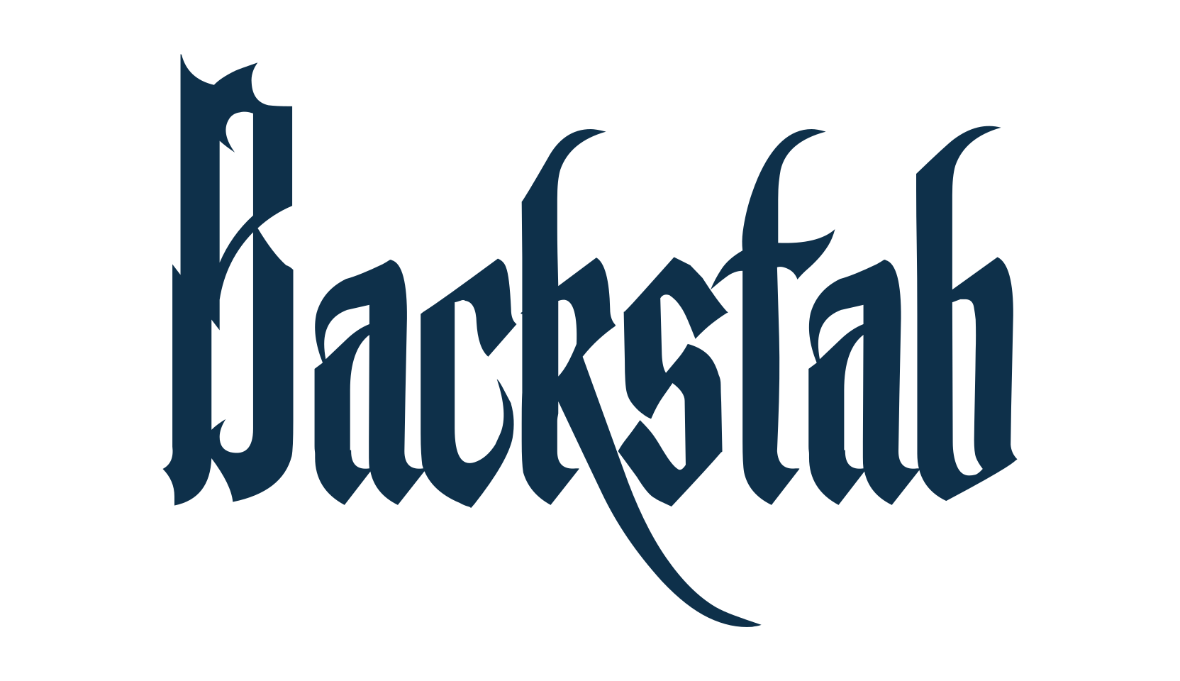Backstab, modern font preview