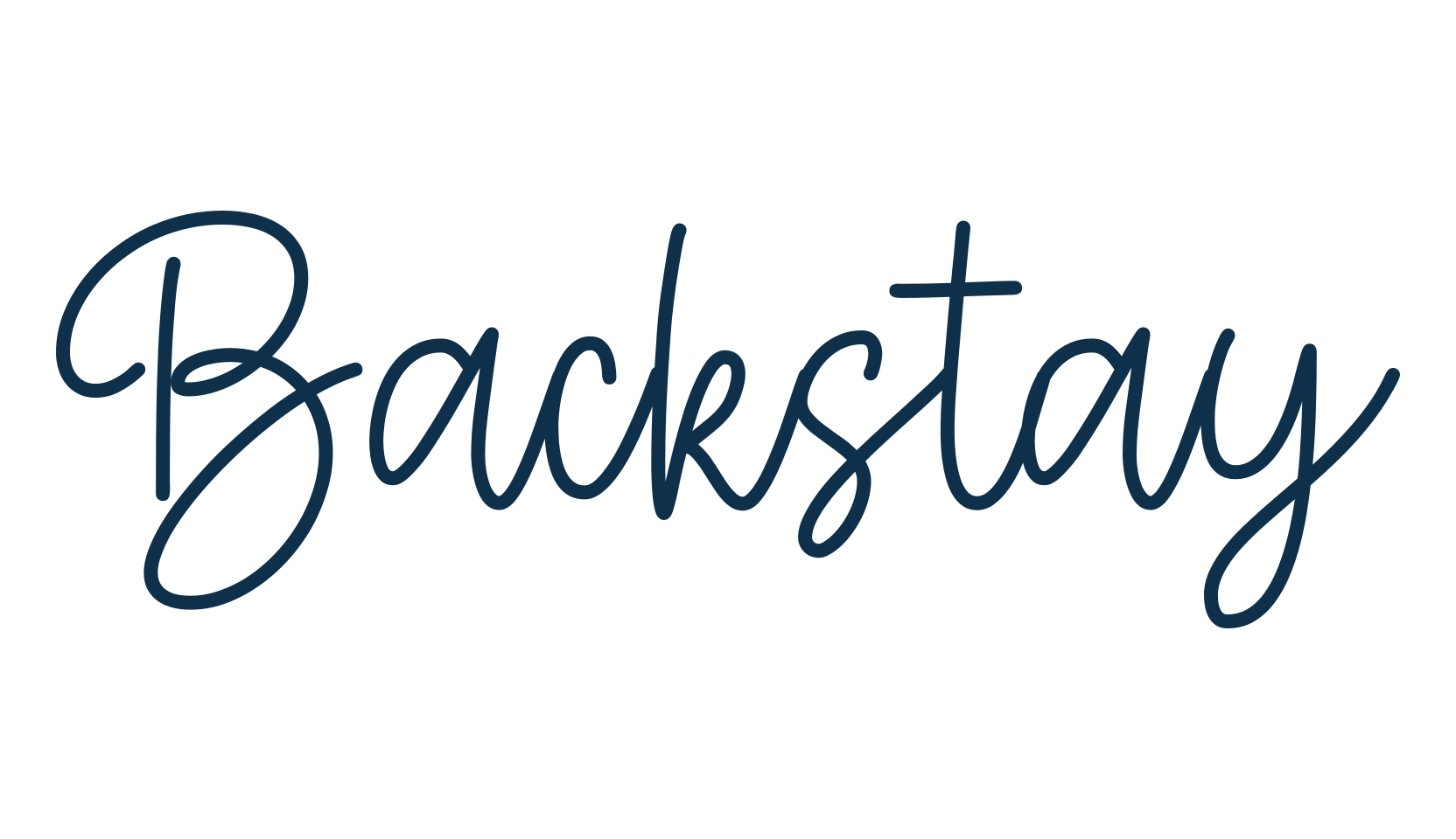 Backstay, script handwritten fancy decorative calligraphy font preview