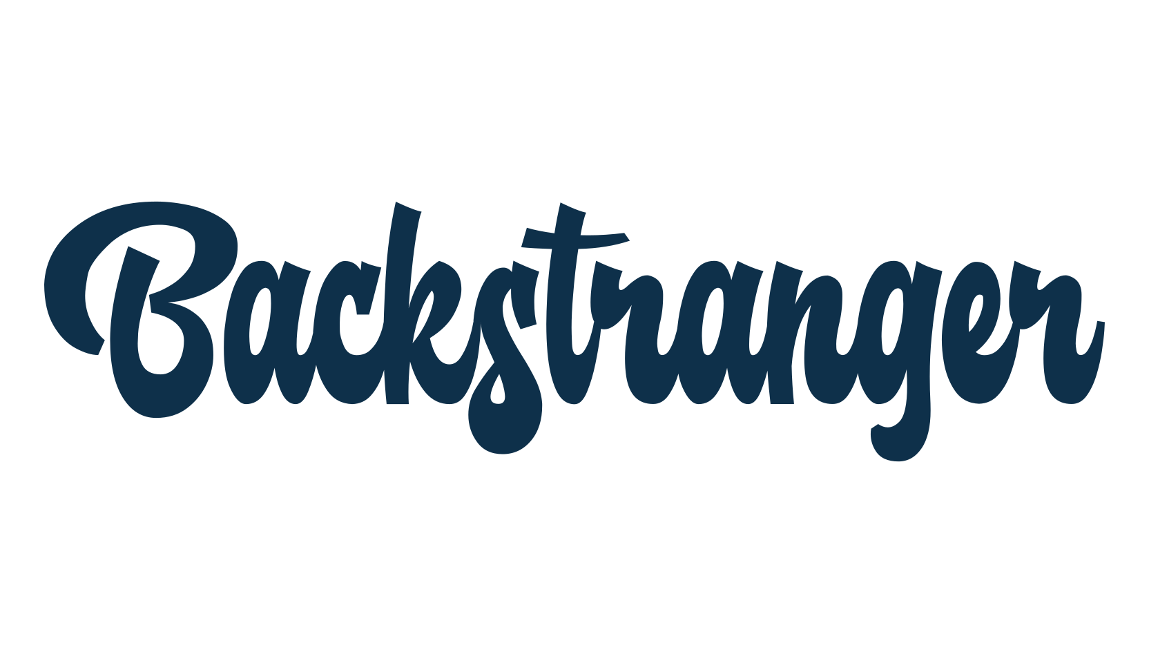 Backstranger, old school font preview