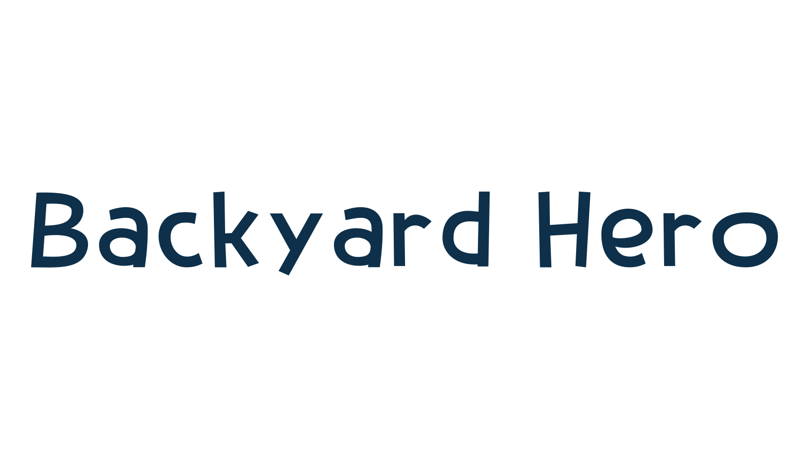 Backyard Hero, cartoon font preview