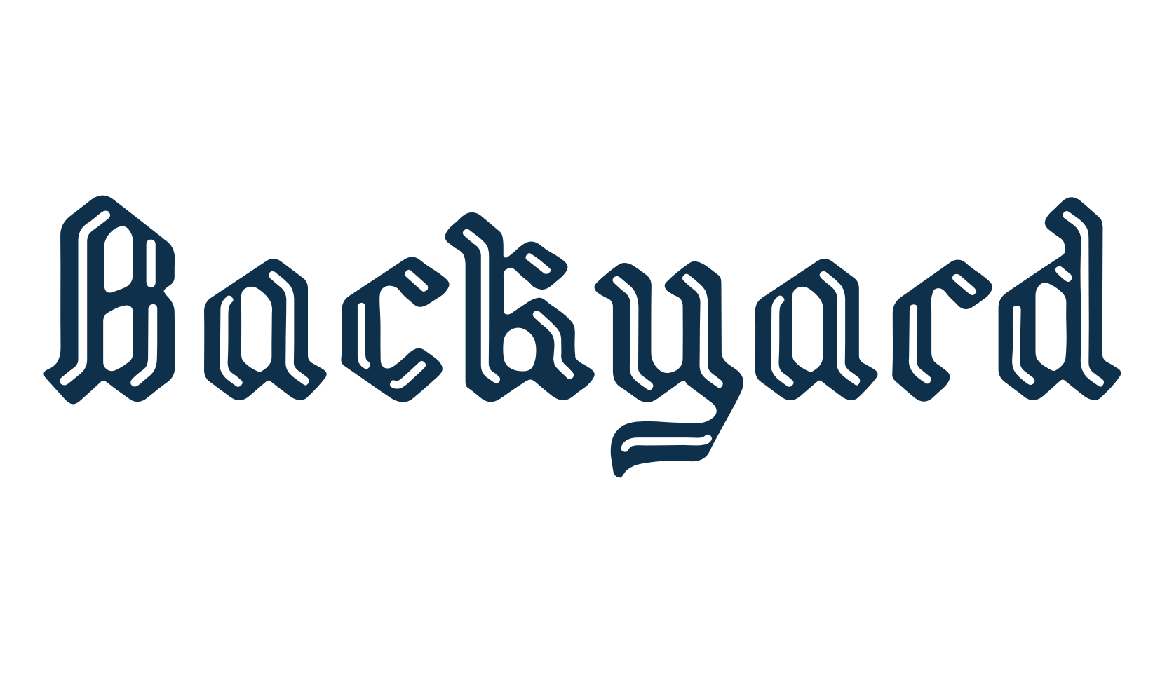 Backyard (backyard), gothic modern font preview
