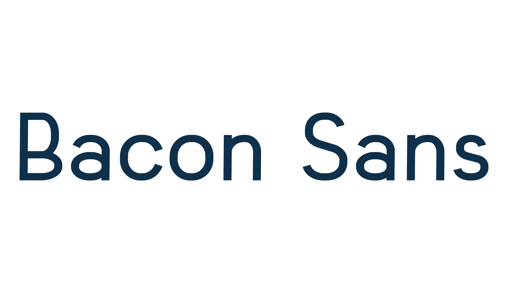 Bacon Sans, sans serif font preview
