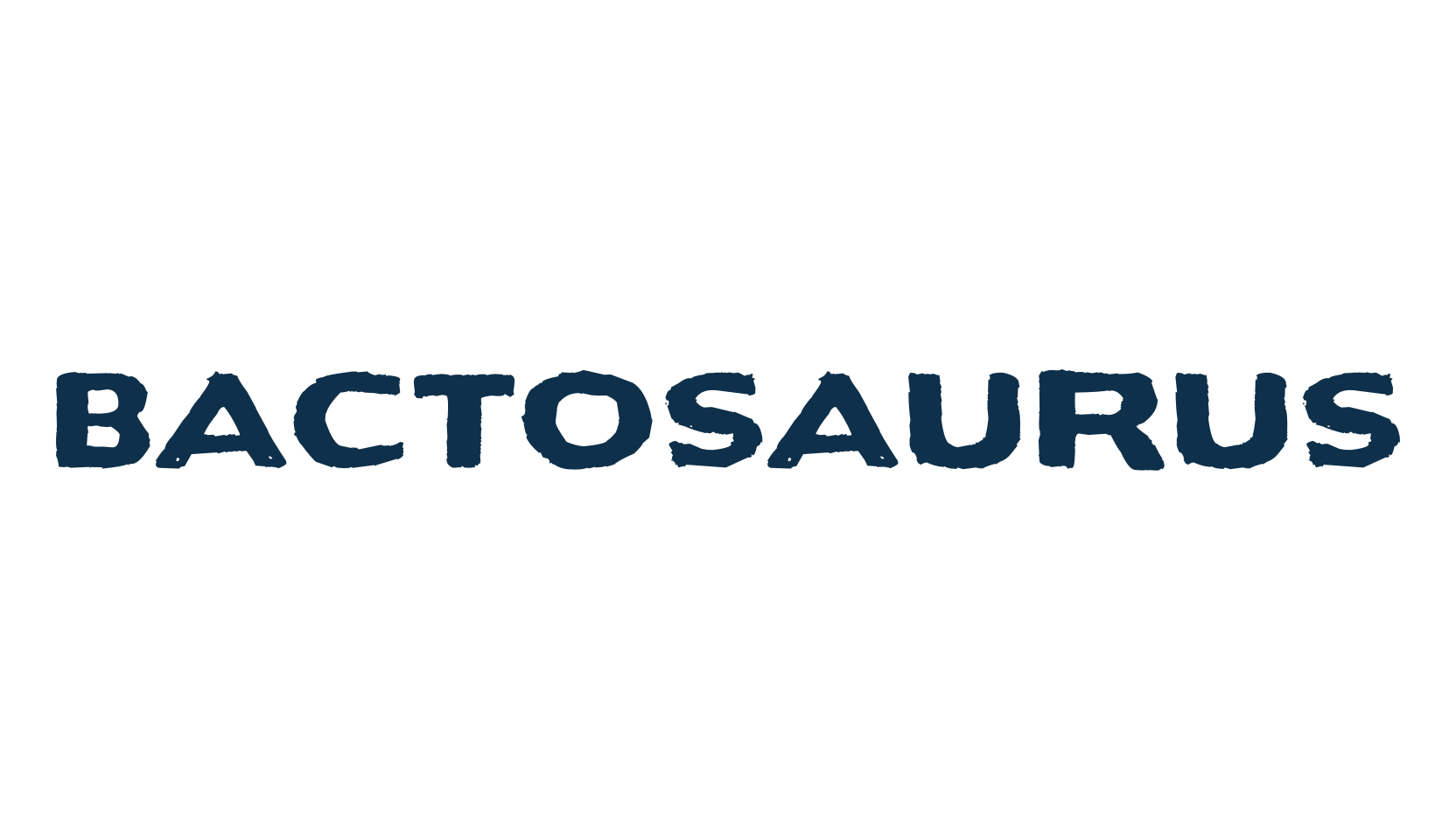 Bactosaurus, eroded font preview