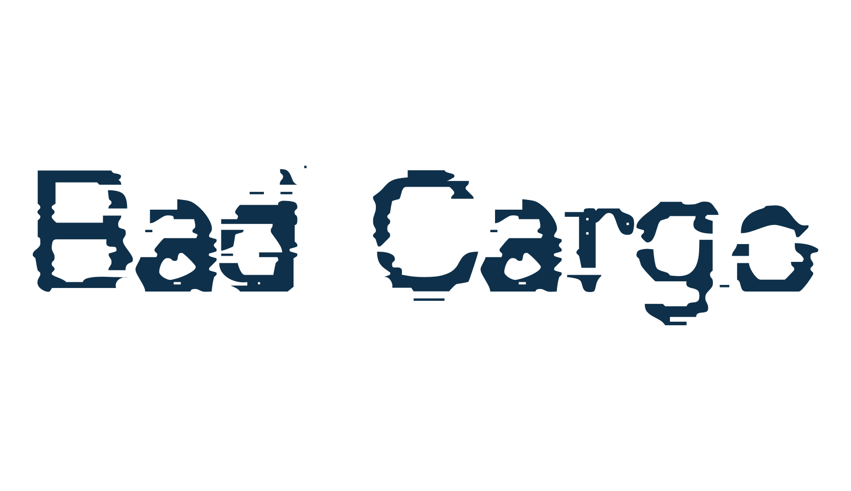 Bad Cargo, fancy destroy decorative font preview