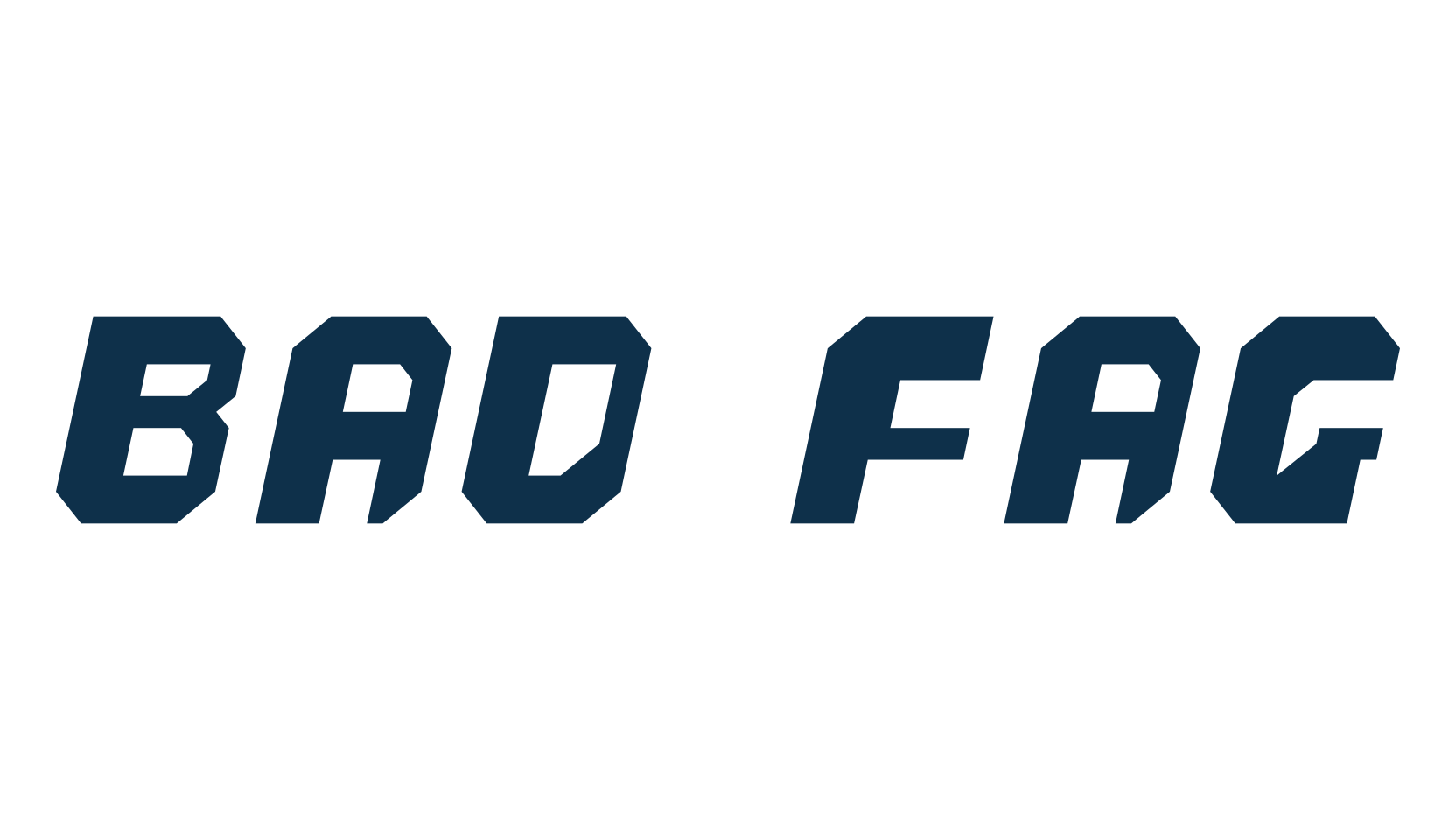 Bad Fag, fancy various techno sci-fi font preview