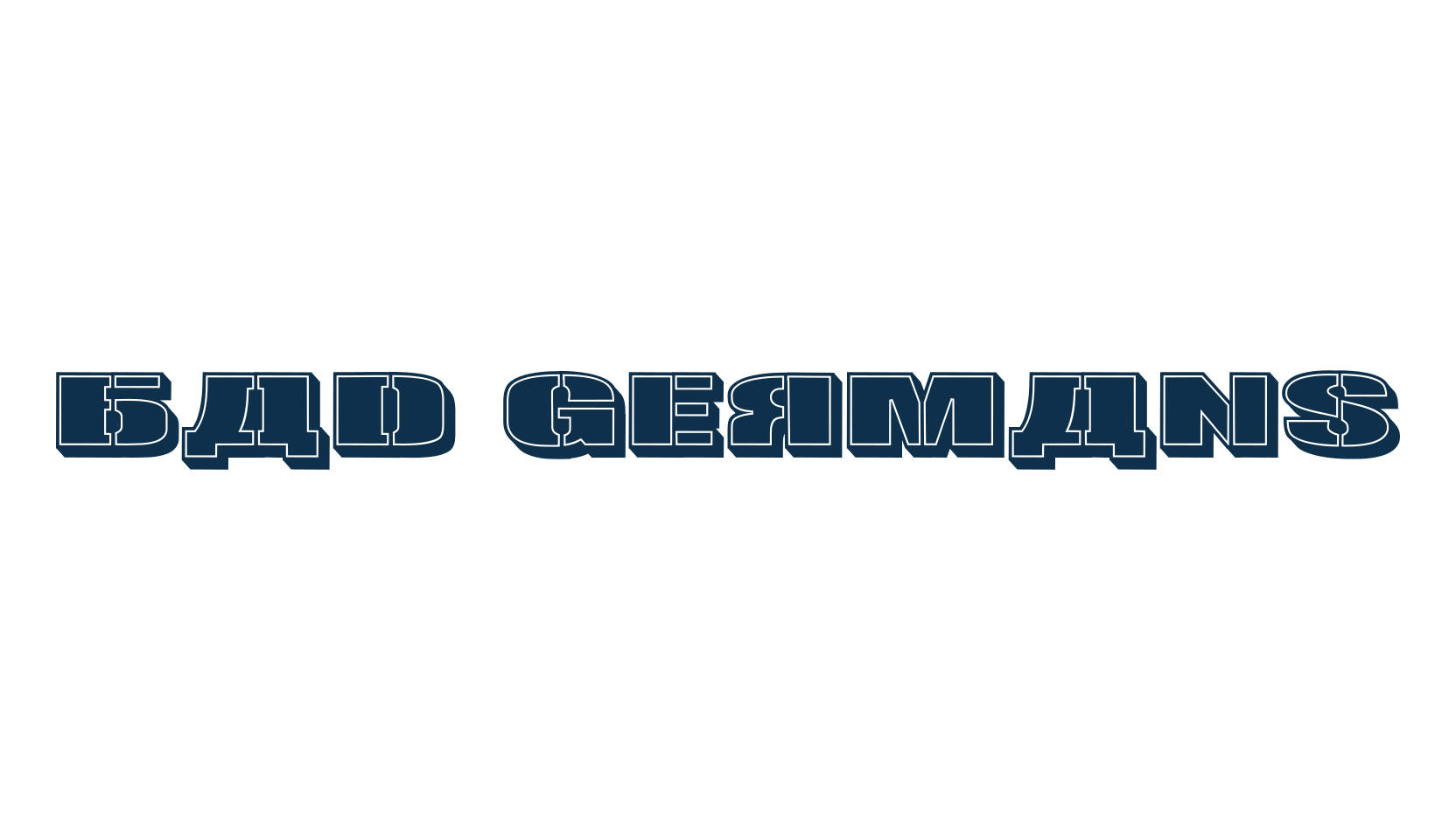 Bad Germans, russian font preview
