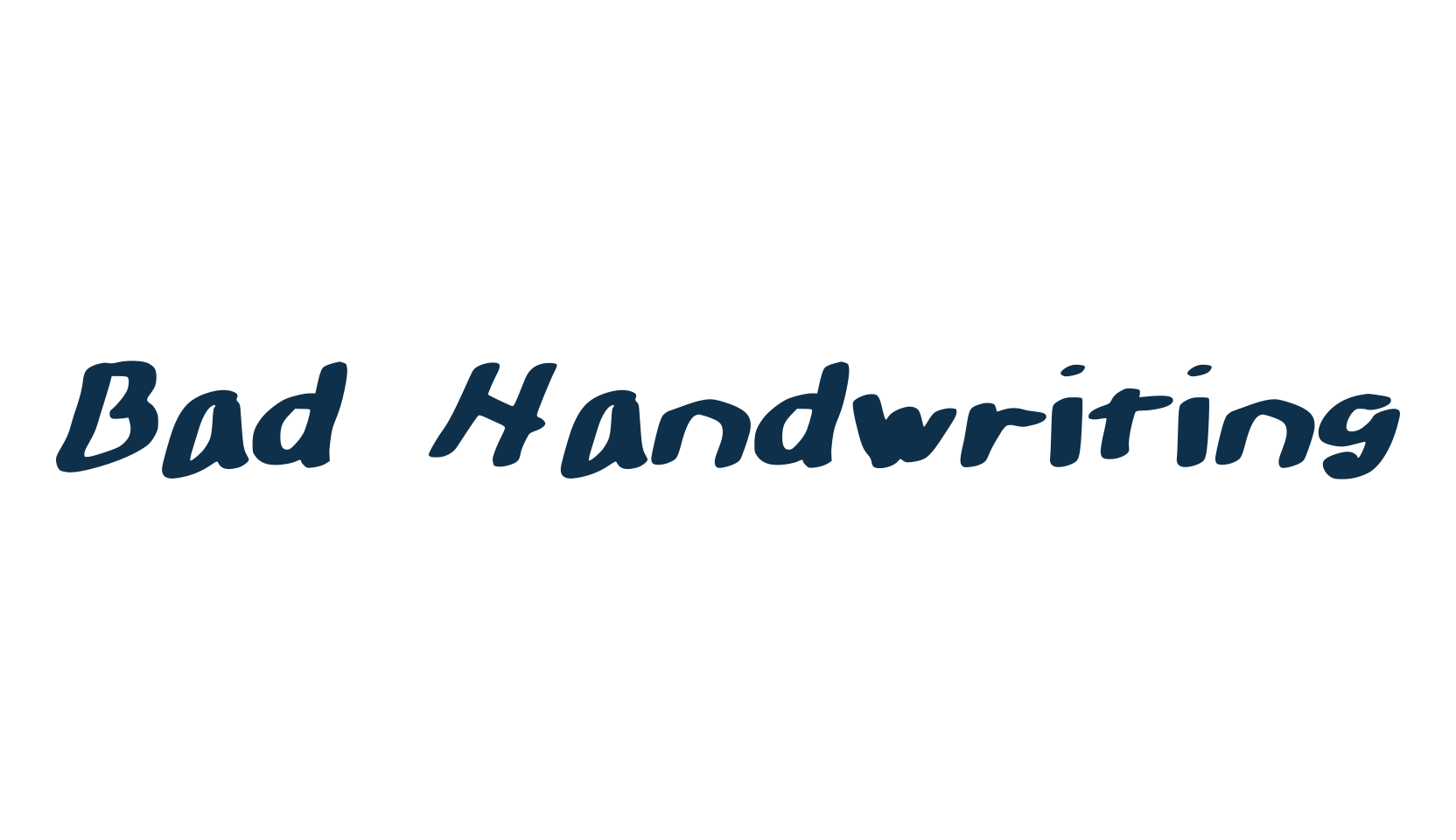 Bad Handwriting (bad-handwriting3), handwriting font preview