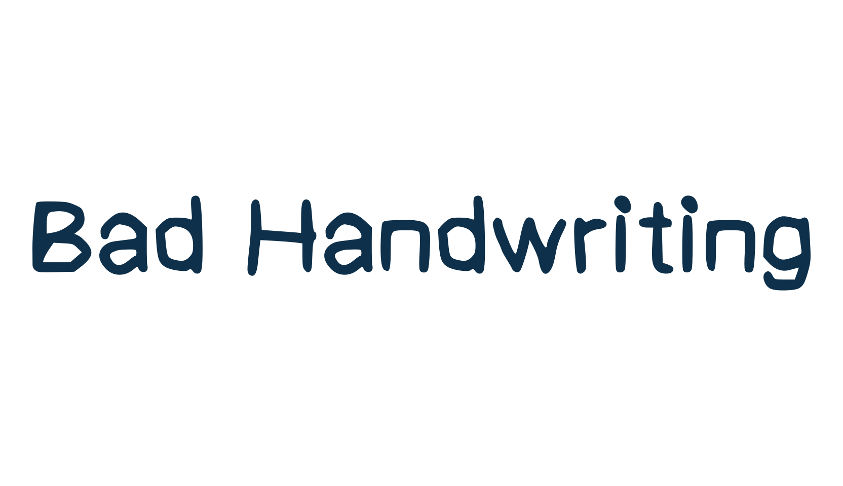 Bad Handwriting (bad-handwriting4), script handwritten fancy decorative calligraphy font preview