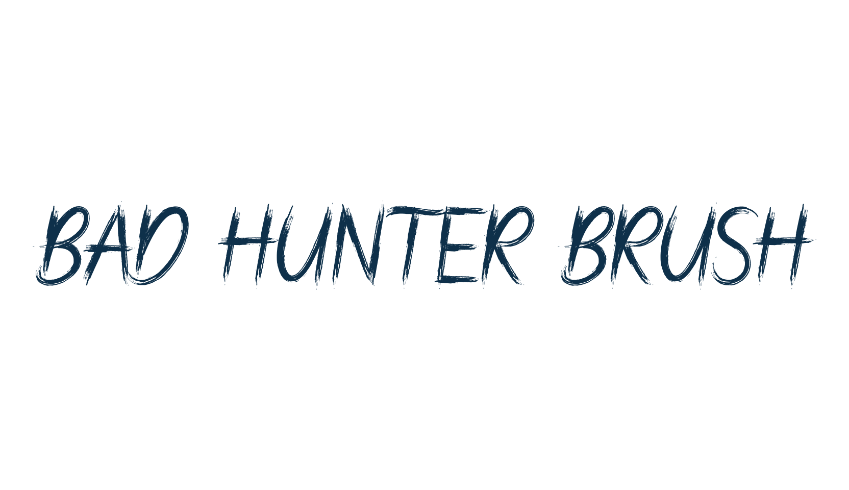 Bad Hunter Brush, brush font preview