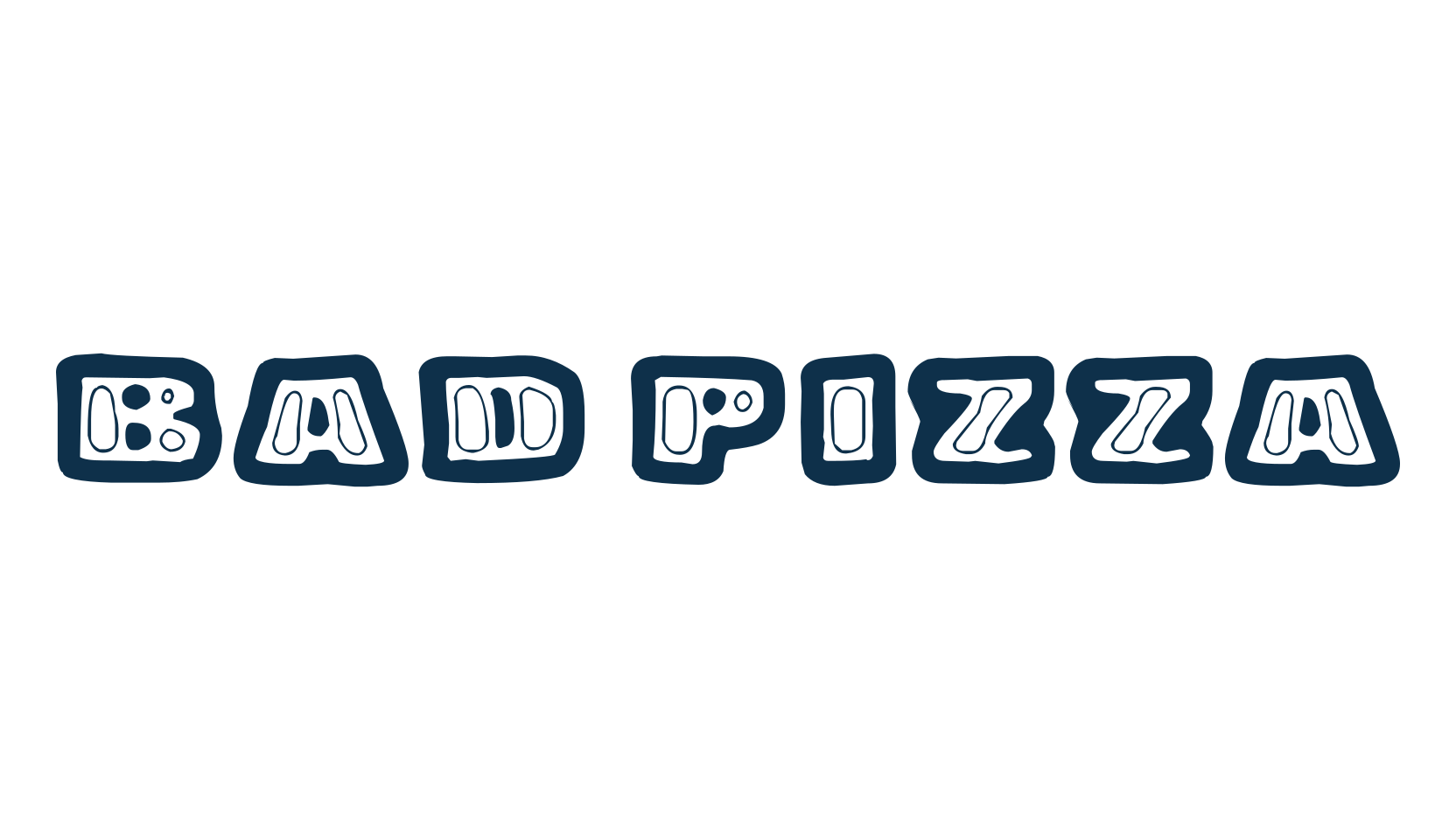 Bad Pizza, fancy decorative font preview