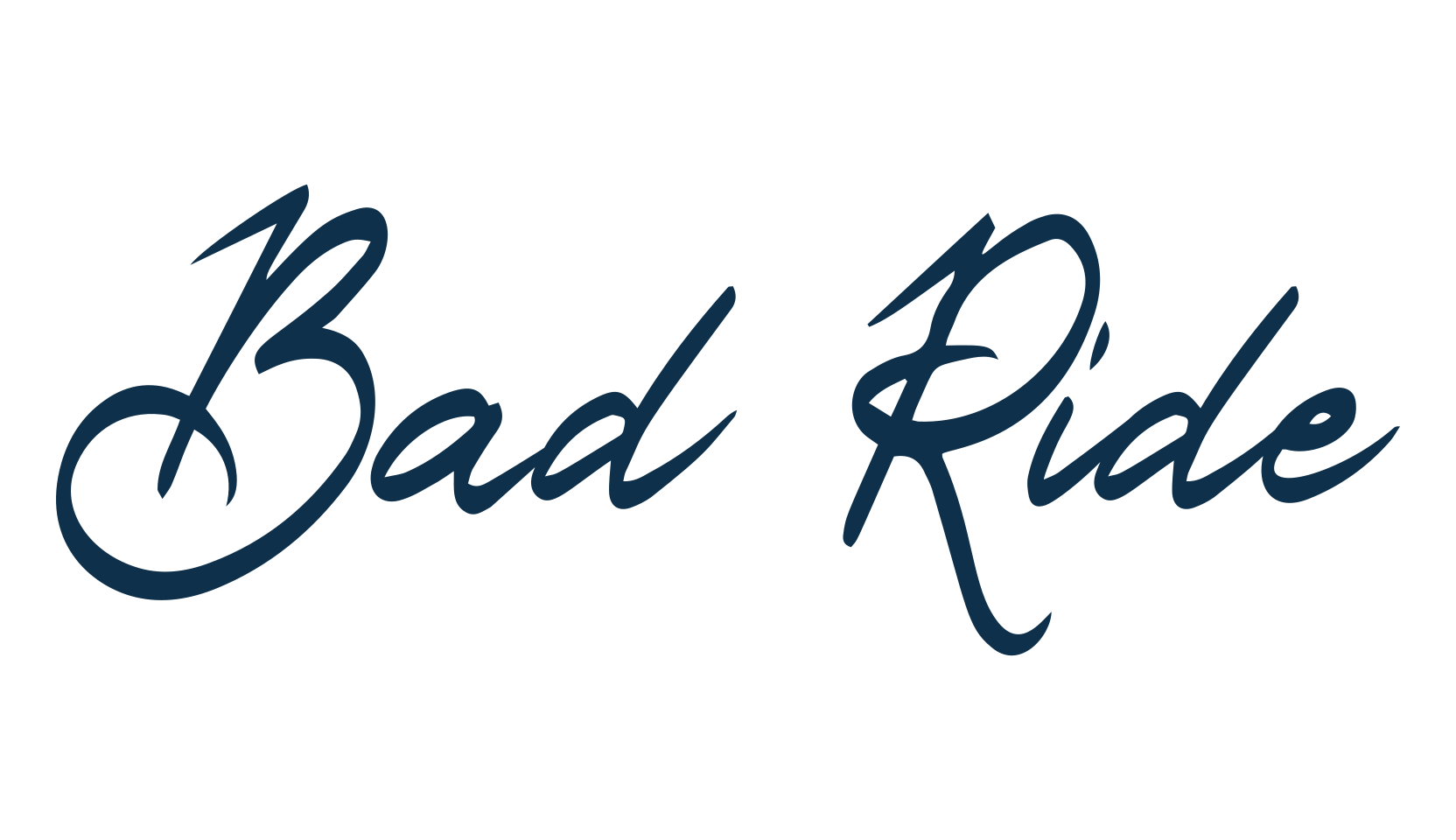 Bad Ride, handwriting font preview