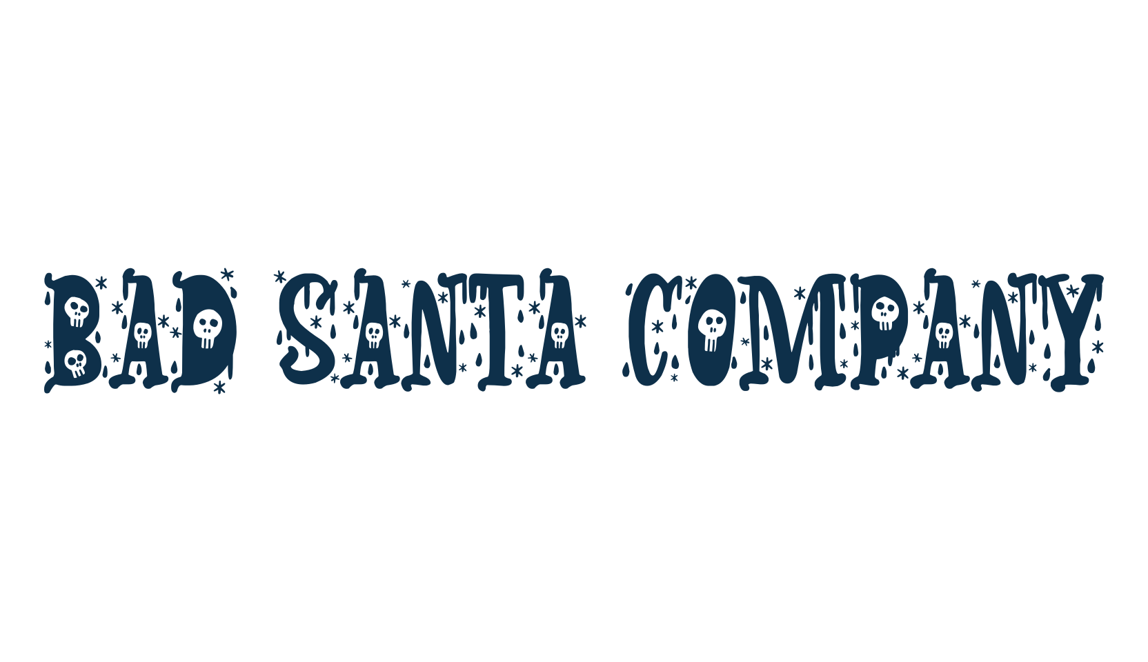 Bad Santa Company, fancy decorative font preview