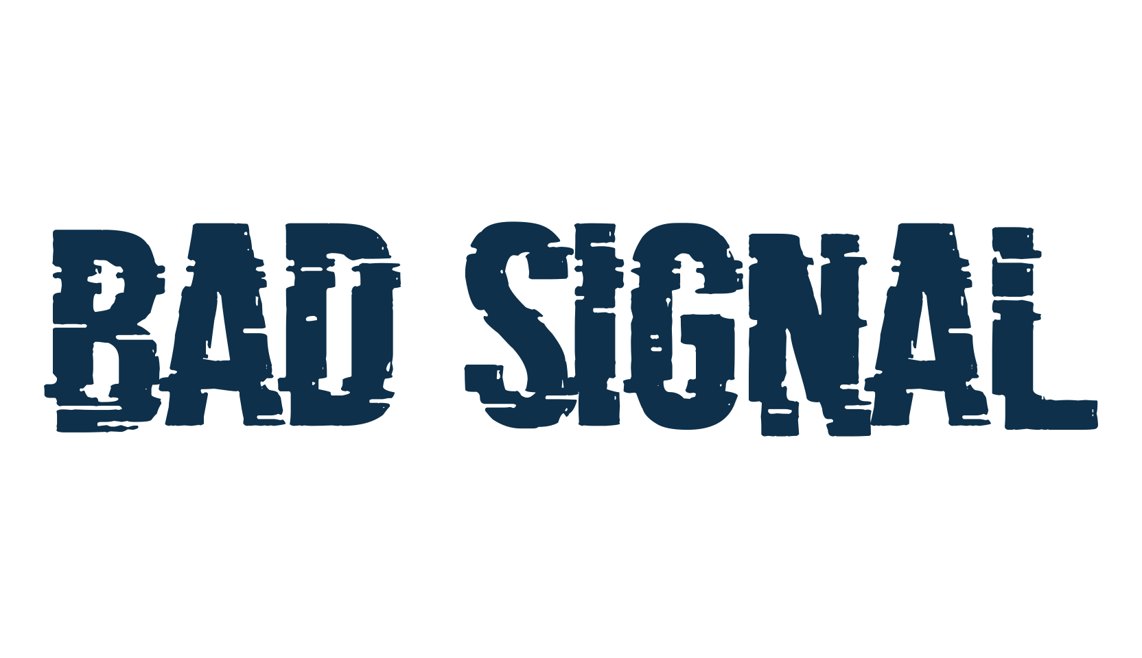 Bad Signal, fancy distorted decorative font preview