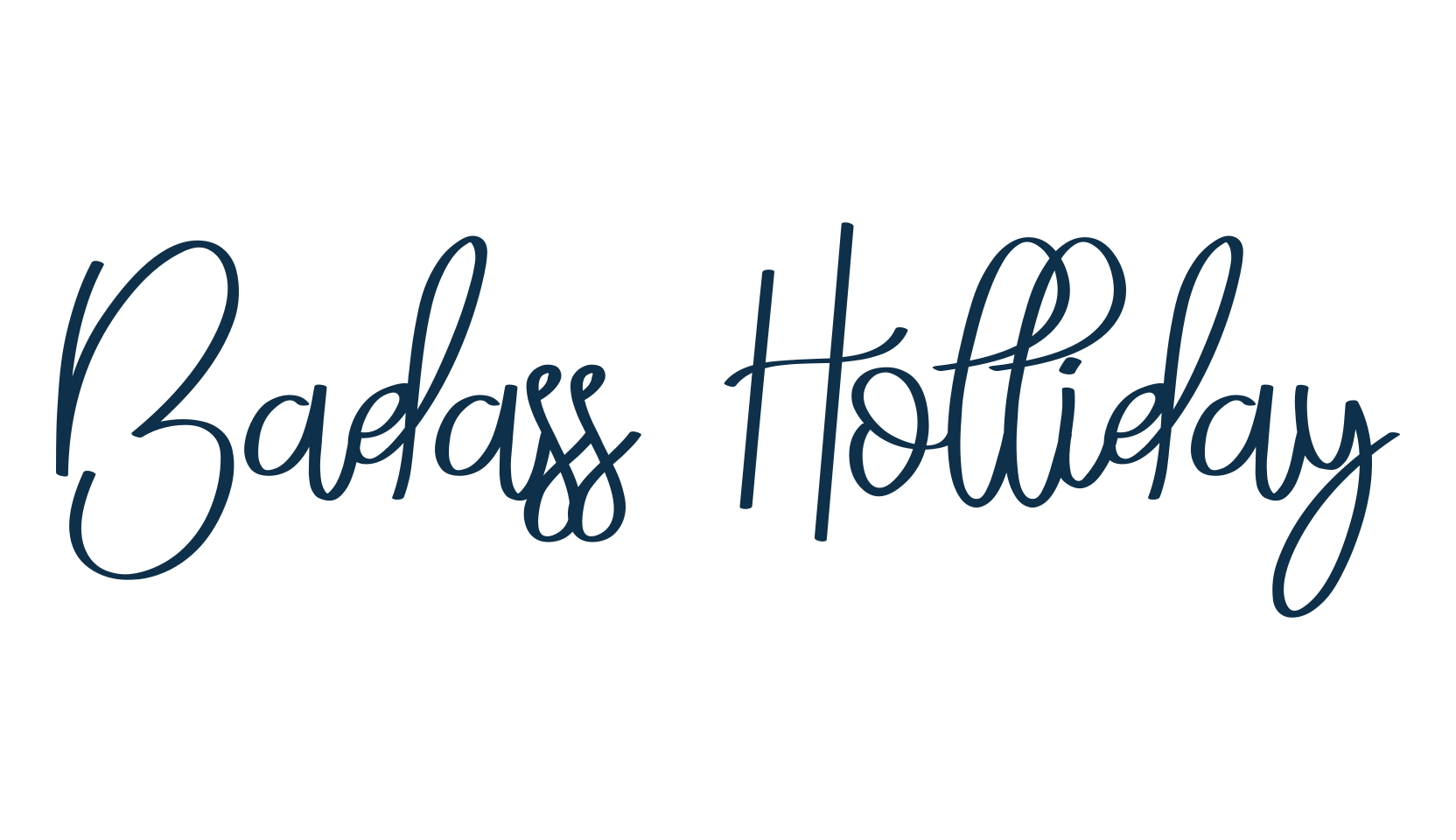 Badass Holliday, script handwritten fancy decorative calligraphy font preview