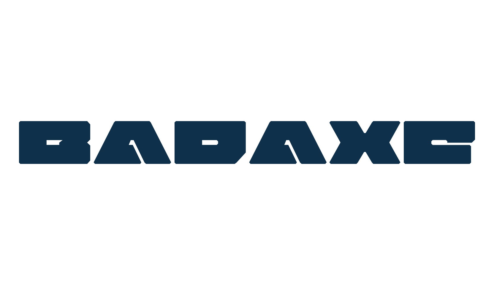 Badaxe, techno sci-fi font preview