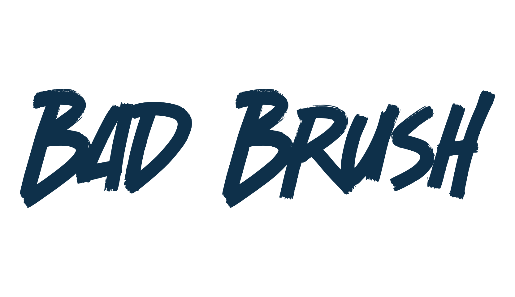 Bad Brush, brush font preview