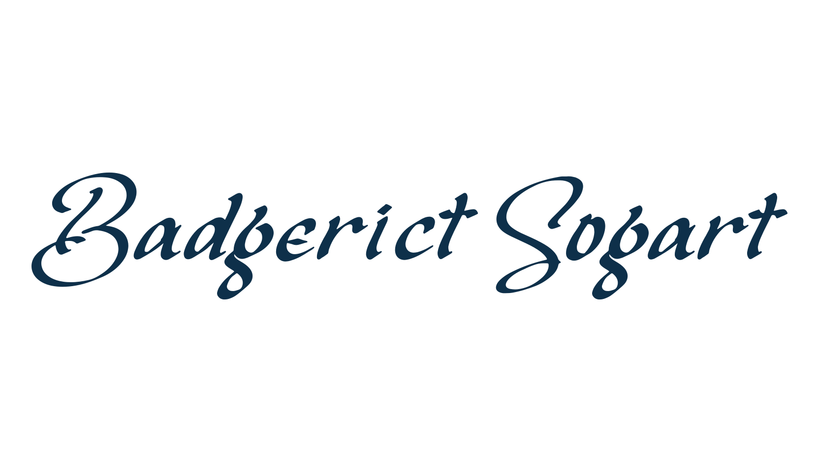 Badgerict Sogart, various font preview