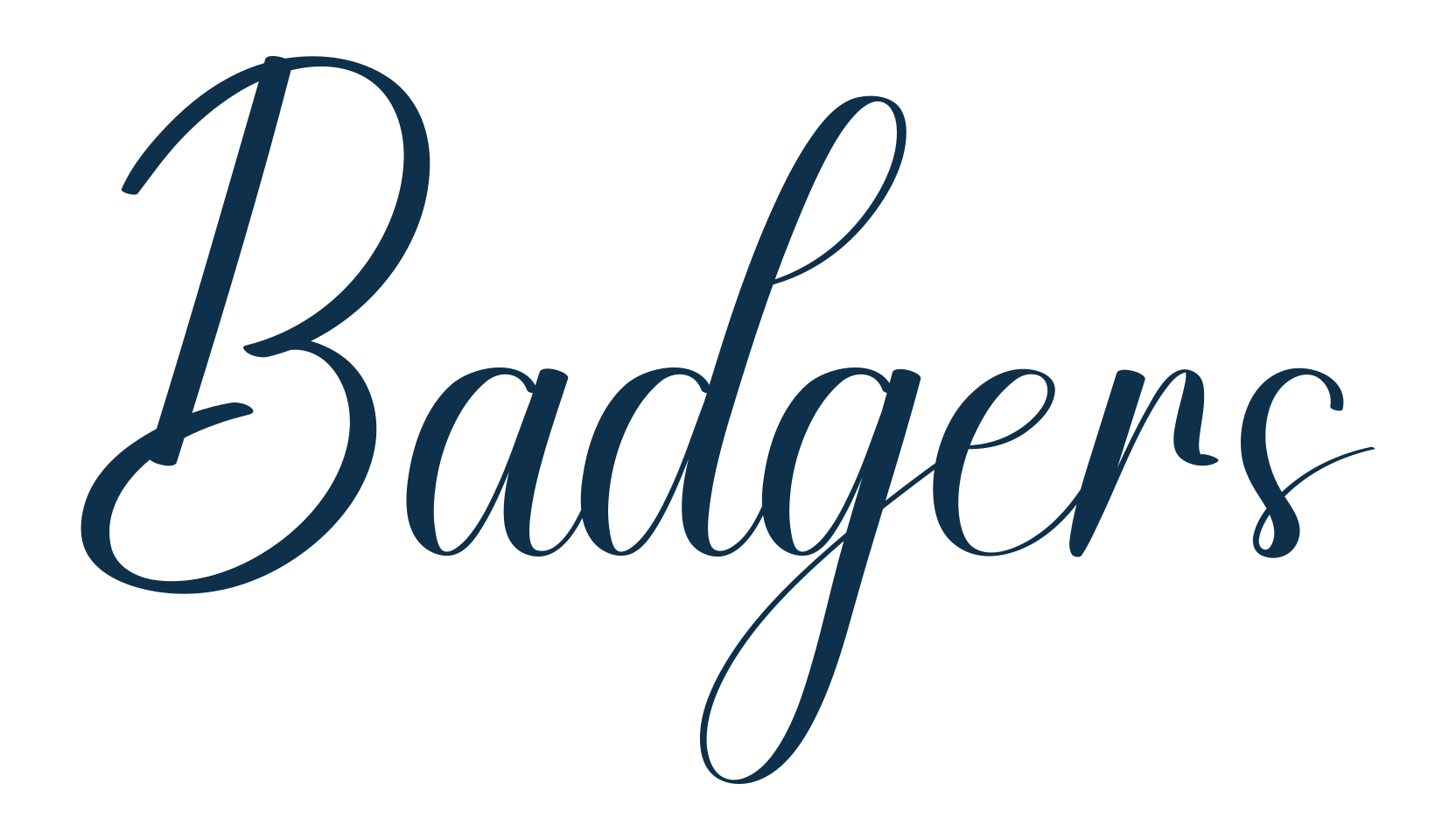 Badgers, handwriting font preview