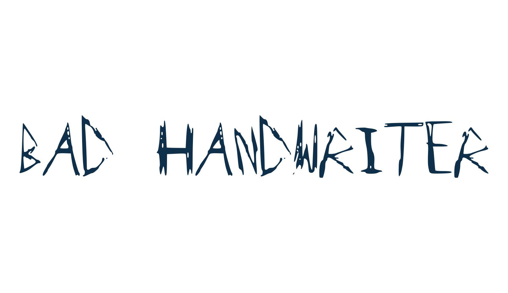 Bad Handwriter, trash font preview