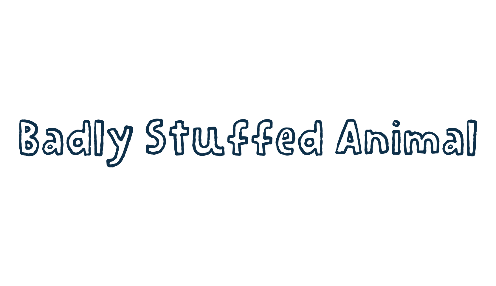Badly Stuffed Animal, fancy cartoon decorative font preview