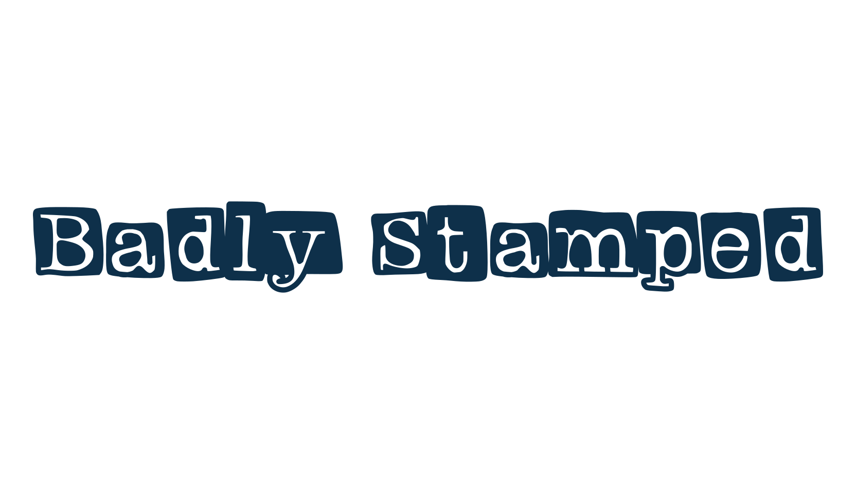 Badly Stamped, typewriter font preview