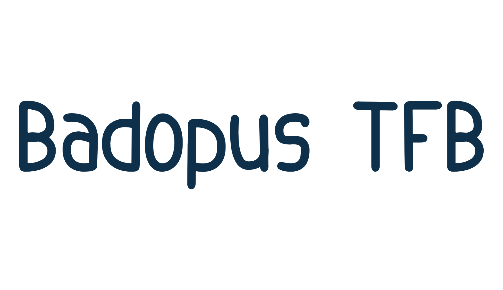 Badopus TFB, script handwritten fancy decorative calligraphy font preview