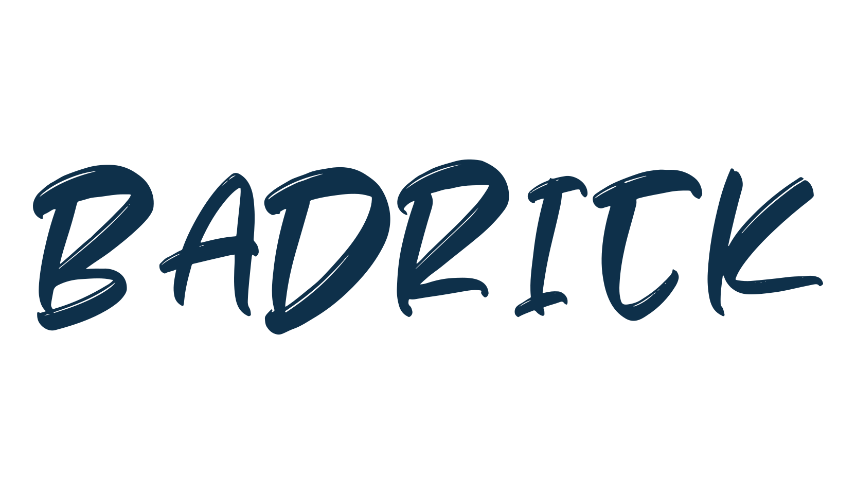 Badrick, script brush fancy decorative calligraphy font preview
