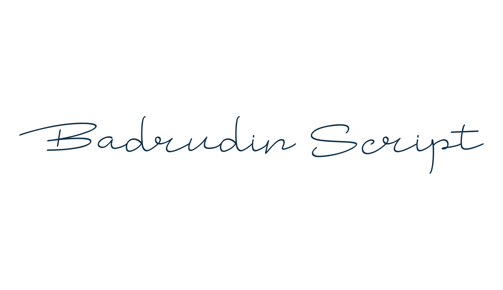 Badrudin Script, handwriting font preview