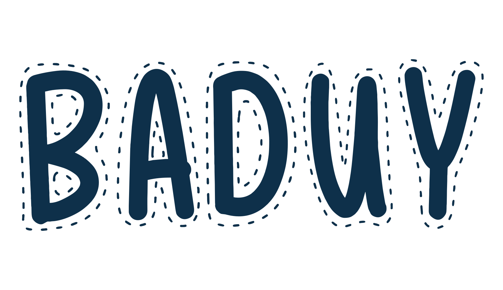 Baduy, cartoon font preview